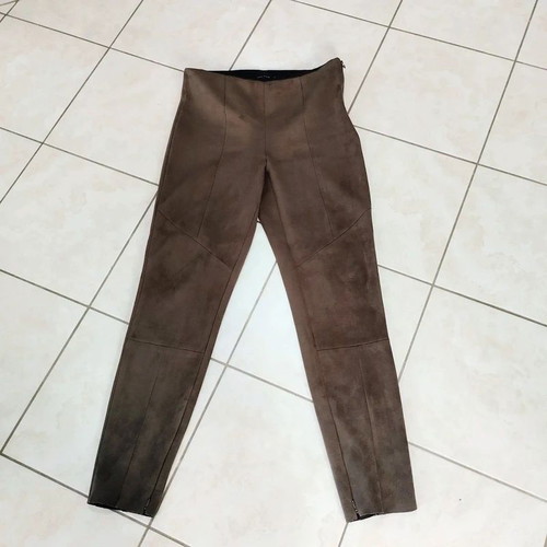Zara faux suede riding breeches pants, size M, brown