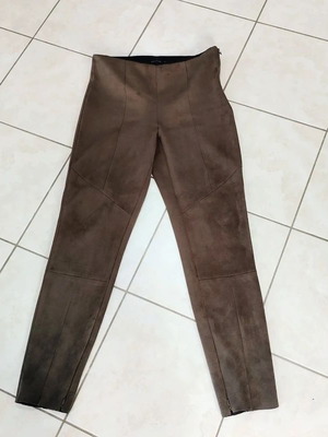 Zara faux suede riding breeches pants, size M, brown