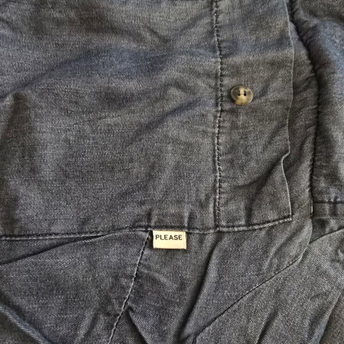 Please shirt dress blue denim used, size M