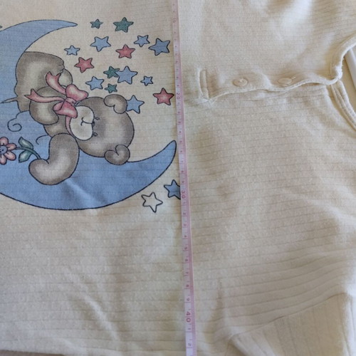 Girls' pajamas used yellow with teddy bear