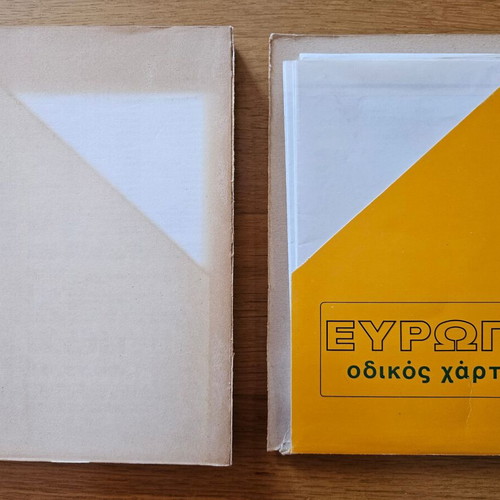 Europe road map & tourist guide used