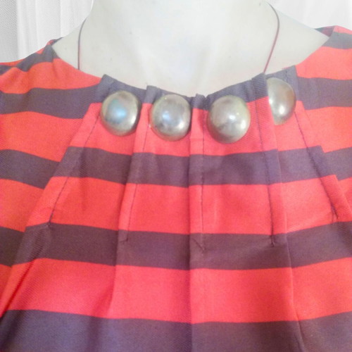 Vintage retro colorful dress tunic used, geometric pattern