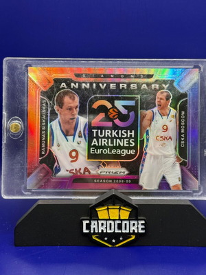 Ramunas Siskauskas 2024-25 Panini Prizm Turkish Airlines EuroLeague 25th Anniversary Diamond card new