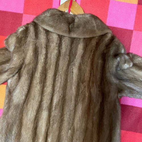 Mink fur like new, brown