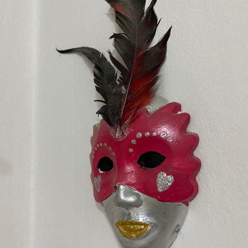 Handmade decorative wall masks for Halloween and Carnival
