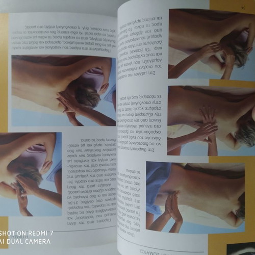 Massage book used with techniques for healthy relaxation