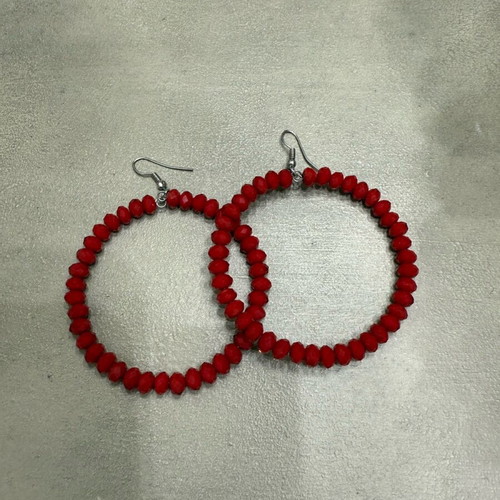 Zara red hoop earrings like new