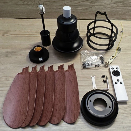 Ceiling lamp with fan and remote control new, E27 socket