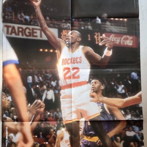 Rare double poster Charles Barkley/Clyde Drexler MATIES STO BASKET like new