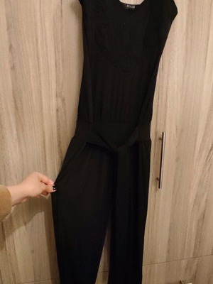 Morgan jumpsuit black, elastic, like new, Small