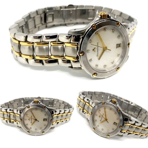 Maurice Lacroix 18k women's watch new with mother of pearl and brilliant diamonds