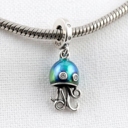 Pandora Medusa Charm S925 ALE new, green and silver