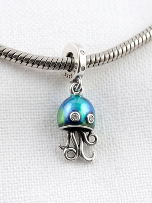 Pandora Medusa Charm S925 ALE new, green and silver