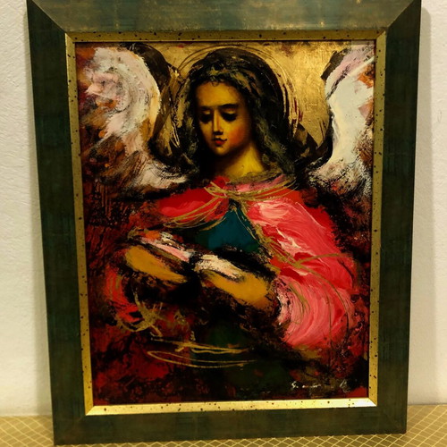 Gatzonis oil painting Angel used 50x60cm with frame
