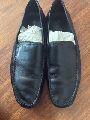 Geox men's shoes used, black moccasins size 41