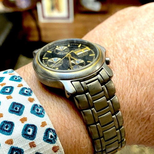 BWC Rhodos chronograph automatic titanium used