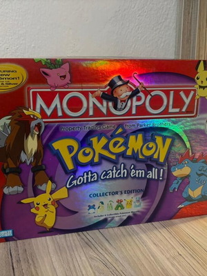 Pokémon Monopoly Collector's Edition board game used 2001 Hasbro