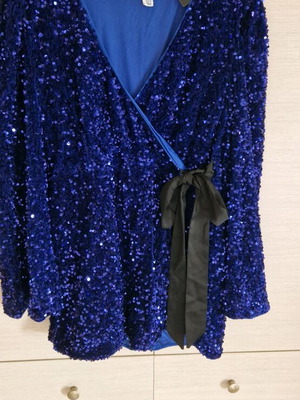 Unique 21 Blue Sequin One-Piece New