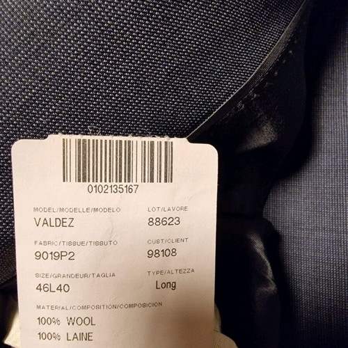 Spurr New York men's suit 100% wool like new, dark blue