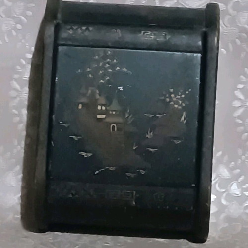 Japanese old metal cigarette box used with painted patterns