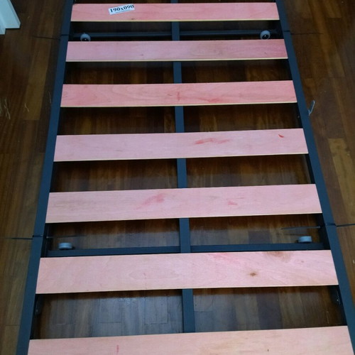 Convertible children's bed like new with desk and bedside table