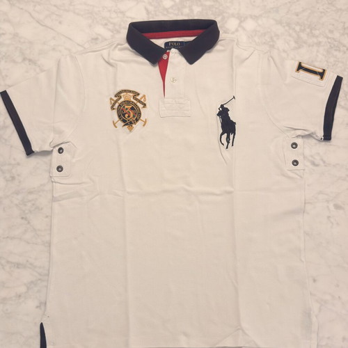 Polo Ralph Lauren Snow Polo Challenge shirt size L used, white