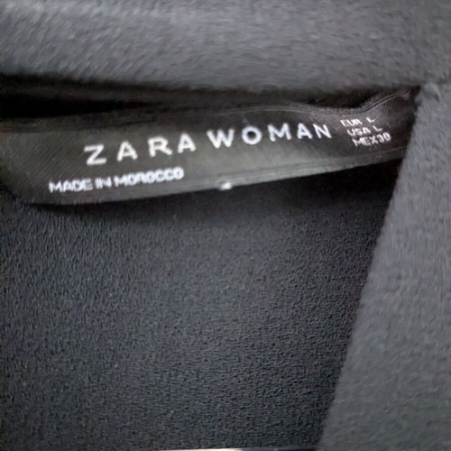 Zara short black blouse dress like new, size L