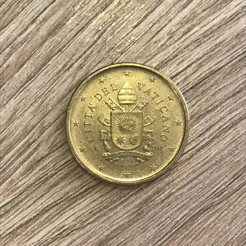 Vatican 50 Cent Euro Coin 2017 like new