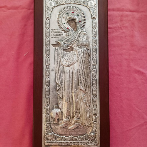 Silver (950⁰) icon Panagia Gerontissa - Mount Athos
