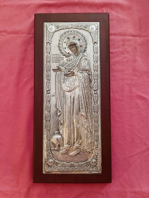 Silver (950⁰) icon Panagia Gerontissa - Mount Athos