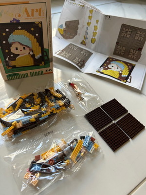 Miniature painting from building blocks new, lego type