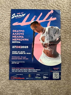 Lila concert poster like new, slightly folded