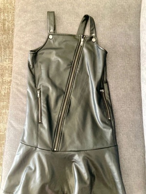 Nath Kids leather dress for girls like new, black, size 152 cm