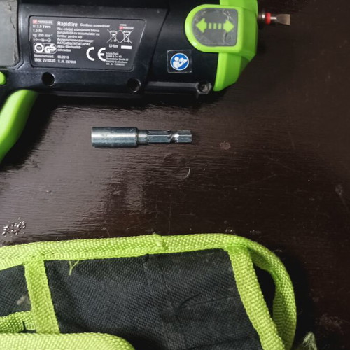 Parkside electric screwdriver used with full bit set, no charger
