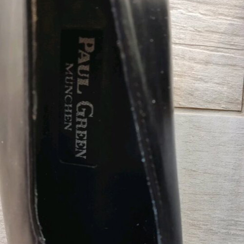 Paul Green leather black shoes new, size 37.5