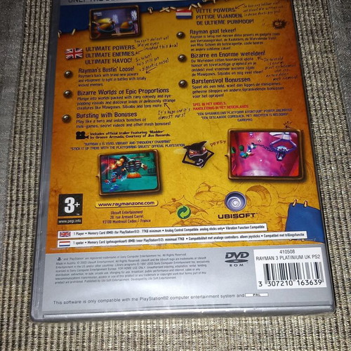 Sealed Rayman 3 Hoodlum Havoc Platinum / Playstation 2