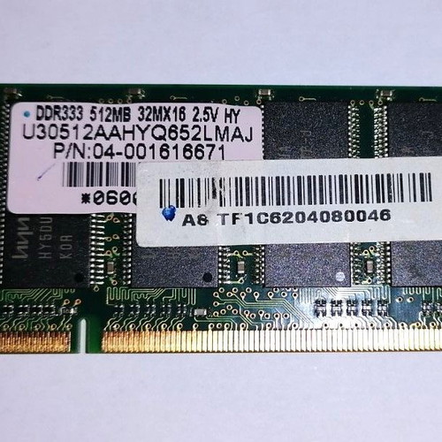 Laptop memory card 512MB used