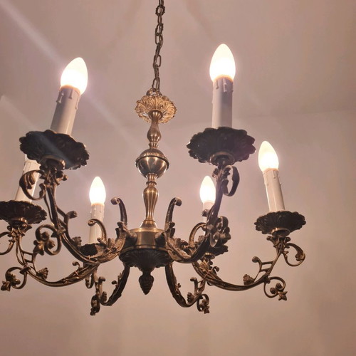 Chandelier brass vintage used with chain