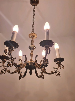 Chandelier brass vintage used with chain