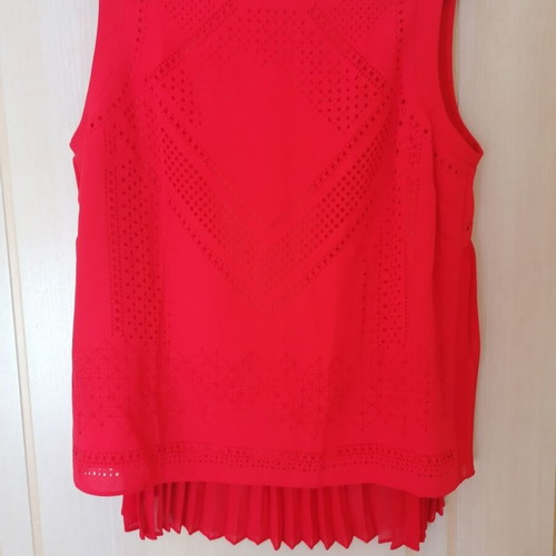 Karen Millen sleeveless top new, bright coral, size L