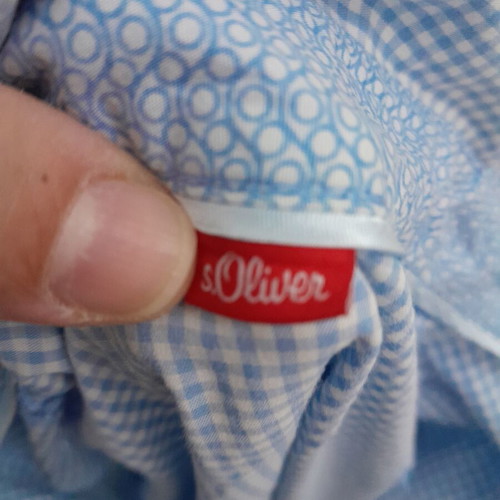 s.Oliver women's blue checked shirt used, size 40 (M/L)