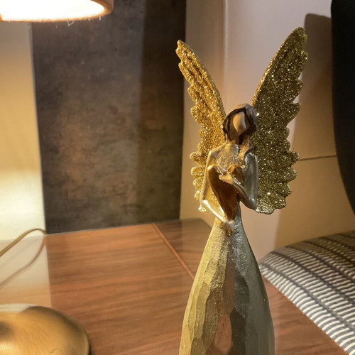 Decorative angel with golden wings, like new