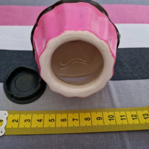Cupcake piggy bank like new, ceramic with stopper