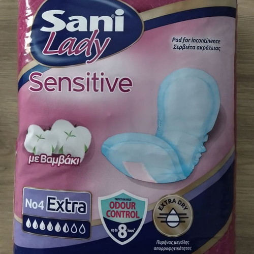 Sani Sensitive Lady Extra Incontinence Pads with Cotton No4 16 pieces new