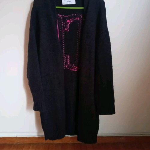 PCP knitwear long cardigan like new, one size, black