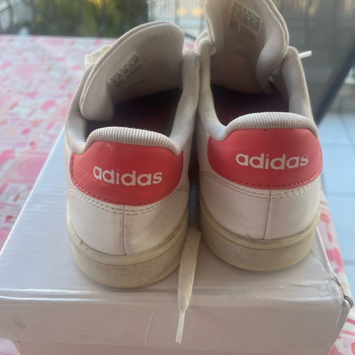 Adidas athletic shoes size 36 used, white and pink