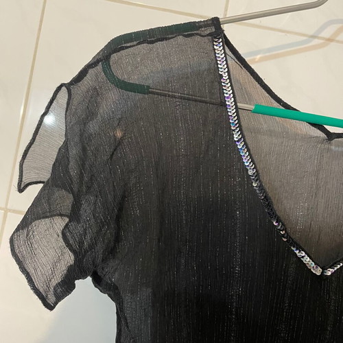 Intimissimi tunic blouse black transparent like new size S