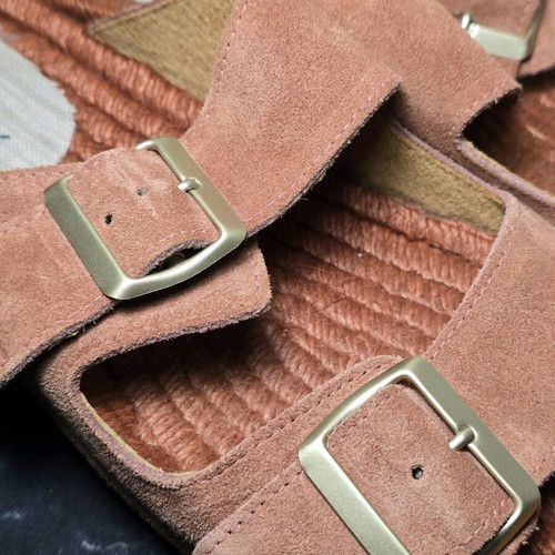 Manebi Nordic suede terracotta women's sandals like new