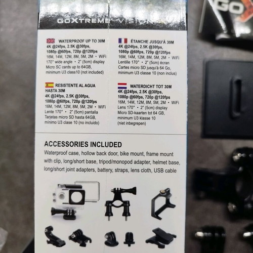 Go X Treme action camera used, Real 4K Ultra HD