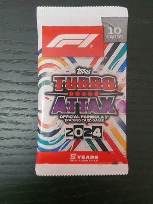 Topps Turbo Attax Formula 1 TCG 2024 σφραγισμένο πακέτο με 10 κάρτες